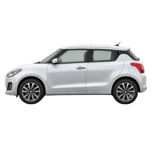 Suzuki Swift 2022 prata, vista lateral (voltada para a esquerda)