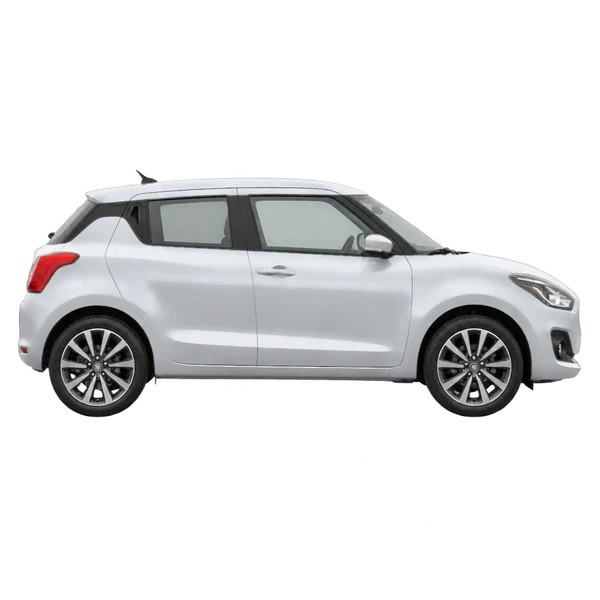 シルバーの2022 Suzuki Swift(側面(右向き)ビュー)