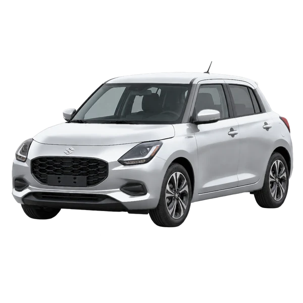 シルバーの2026 Suzuki Swift（フロントスリークォーター(左向き)ビュー）