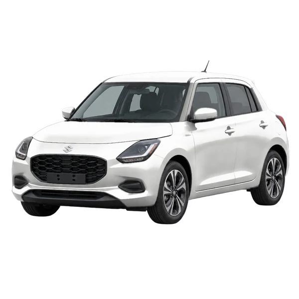2026 Suzuki Swift in weiß, Ansicht: Dreiviertelansicht vorne (nach links gerichtet)