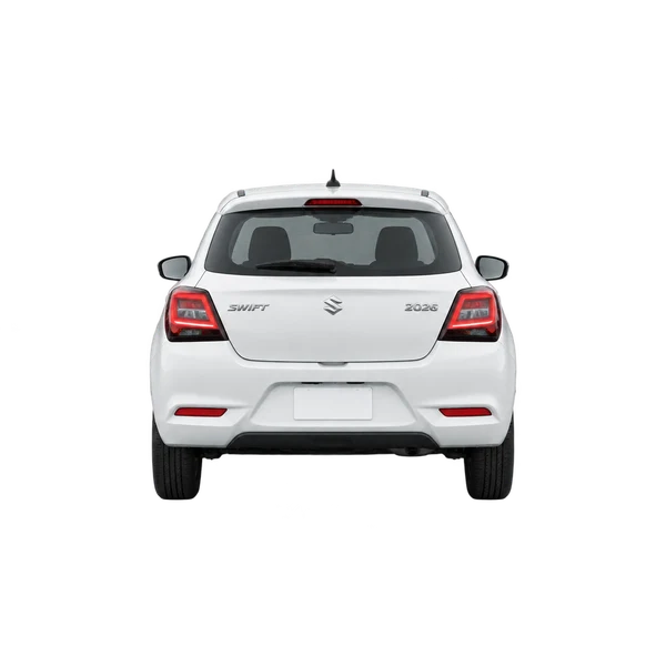 2026 Suzuki Swift in weiß, Ansicht: Heck