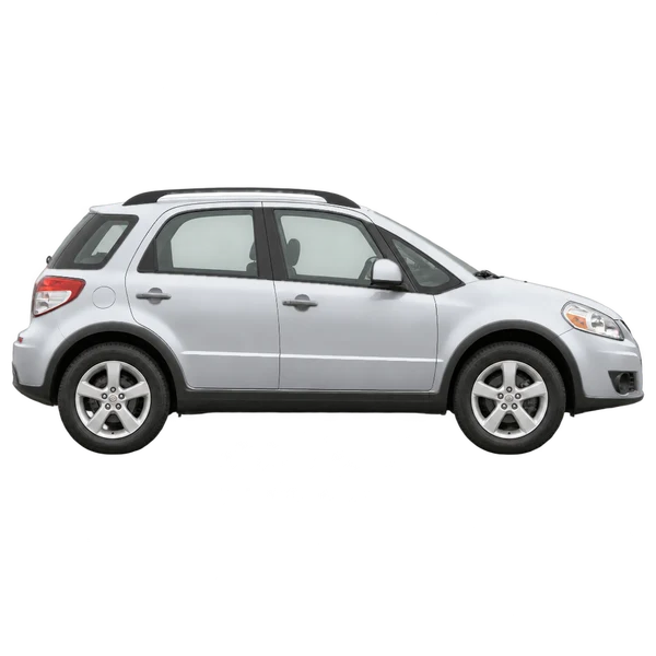 Suzuki SX4 2013 باللون فضي، منظر منظر جانبي (باتجاه اليمين)