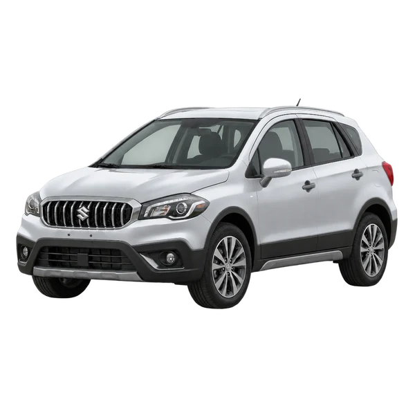 2018 Suzuki SX4 in Silber, Ansicht: Dreiviertelansicht vorne (nach links gerichtet)