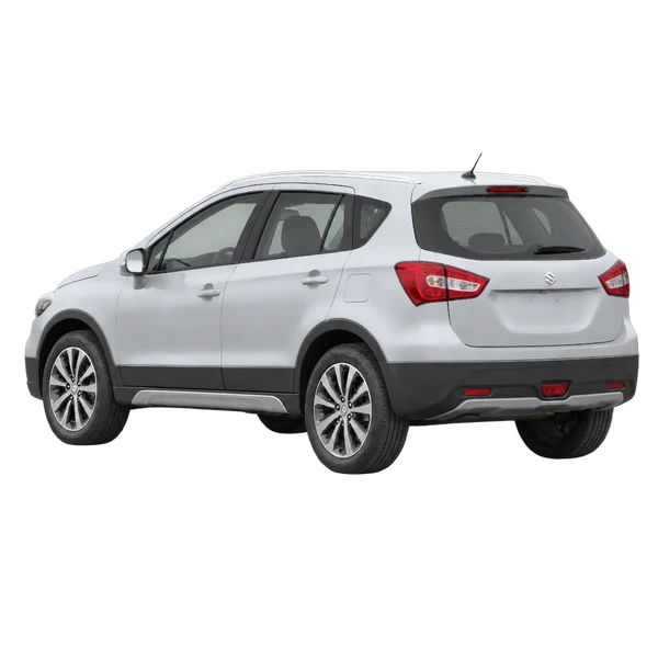 Suzuki SX4 2021 argent, vue trois-quarts arrière (orienté vers la gauche)