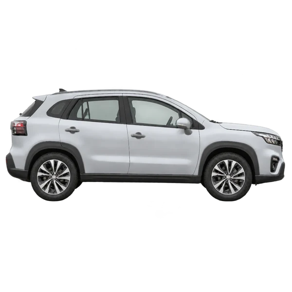 2024 Suzuki SX4 in Silber, Ansicht: Seite (nach rechts gewandt)