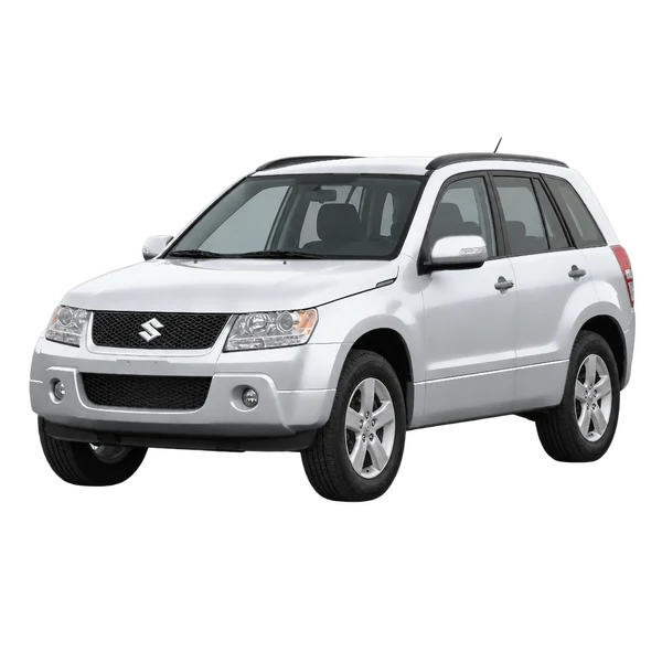 Suzuki Vitara 2011 باللون فضي، منظر منظر أمامي بزاوية ثلاثة أرباع (متجه لليسار)
