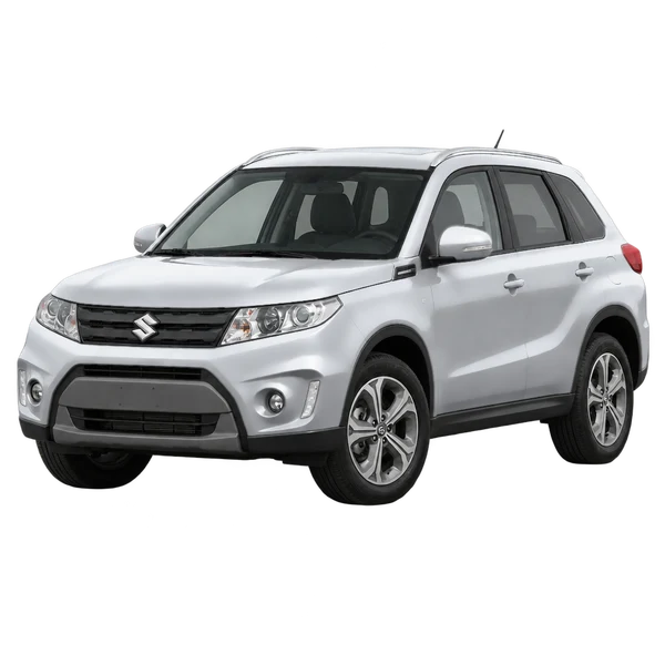 Suzuki Vitara 2017 en plateado, vista frontal tres cuartos (hacia la izquierda)