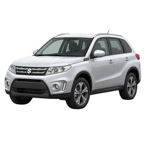 Suzuki Vitara 2018 en plateado, vista frontal tres cuartos (hacia la izquierda)