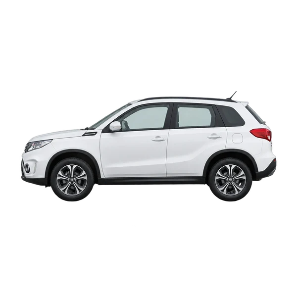 ホワイトの2018 Suzuki Vitara（側面（左向き）ビュー）