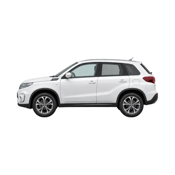 2019 Suzuki Vitara in weiß, Ansicht: Seite (nach links gerichtet)