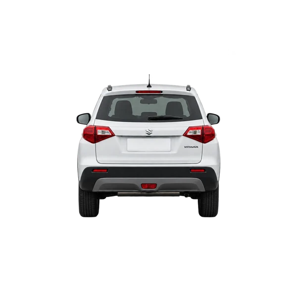 Suzuki Vitara 2021 باللون أبيض، منظر من الخلف