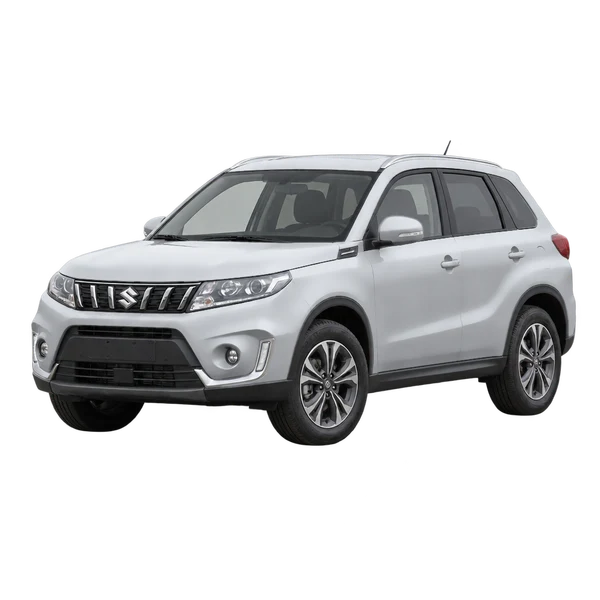 Suzuki Vitara 2022 en plateado, vista frontal tres cuartos (hacia la izquierda)