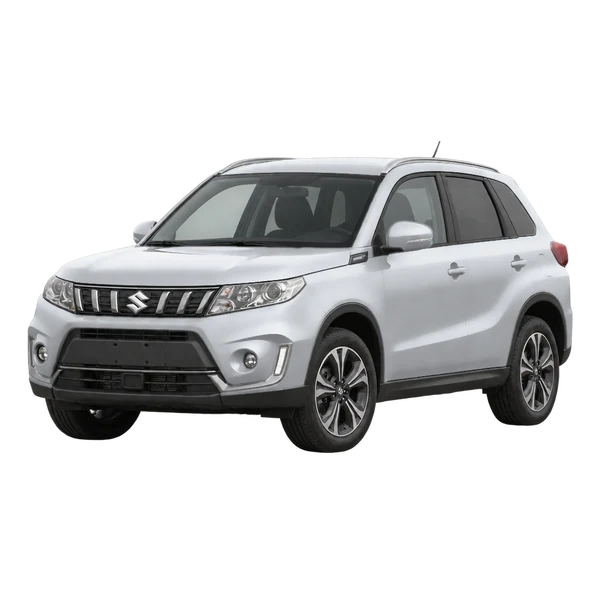 Suzuki Vitara 2023 en plateado, vista frontal tres cuartos (hacia la izquierda)