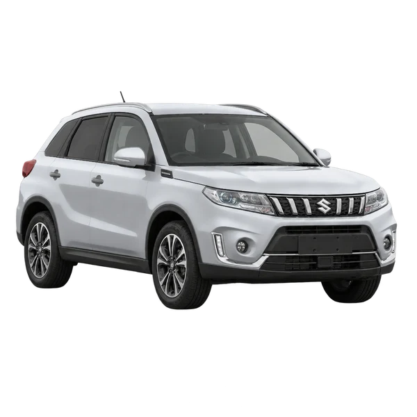 Suzuki Vitara 2024 en plateado, vista frontal tres cuartos (hacia la izquierda)