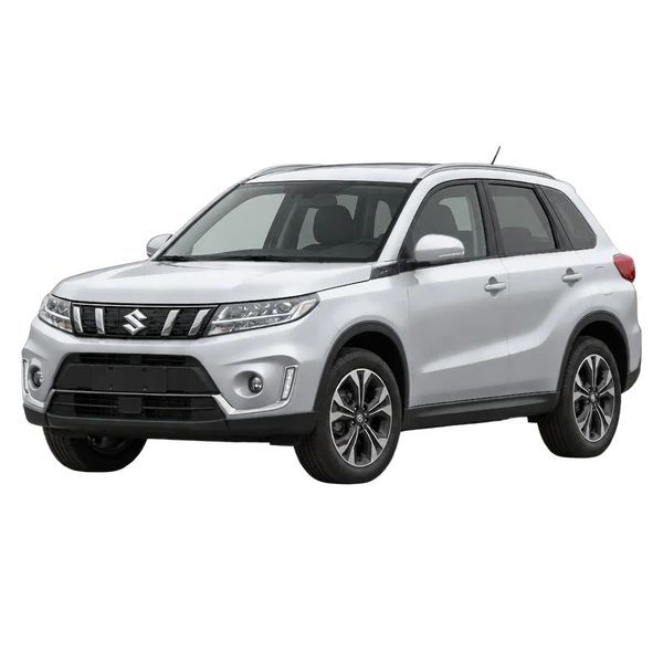 Suzuki Vitara 2025 en plateado, vista frontal tres cuartos (hacia la izquierda)