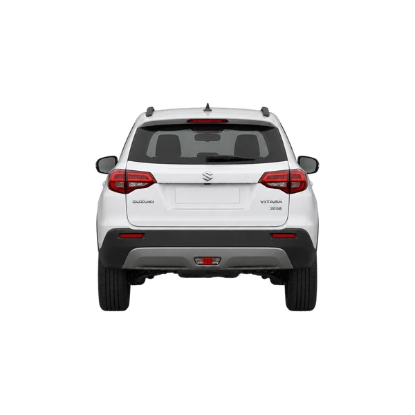 Suzuki Vitara 2026 باللون أبيض، منظر من الخلف