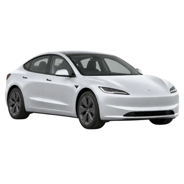 Tesla Model 3 Long Range AWD-E 2024 argent, vue trois-quarts avant (orienté vers la droite)