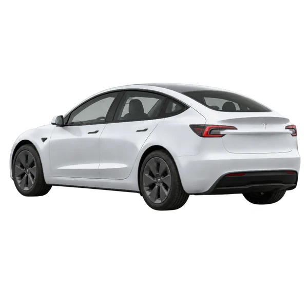 Tesla Model 3 Long Range AWD-E 2024 argent, vue trois-quarts arrière (orienté vers la gauche)