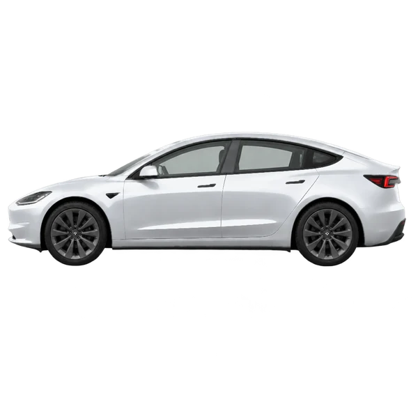 Tesla Model 3 Premium AWD 2026 argent, vue côté (vers la gauche)