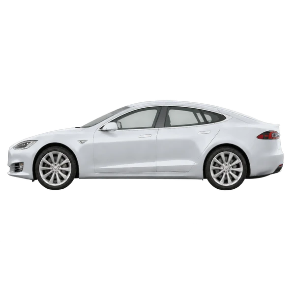 2016 Tesla Model S 90D in Silber, Ansicht: Seite (nach links gerichtet)