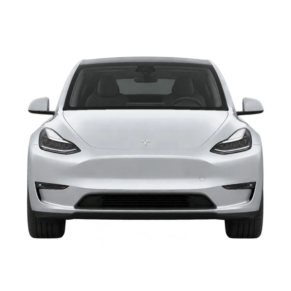 Tesla Model Y Performance AWD 2025 prata, vista frente