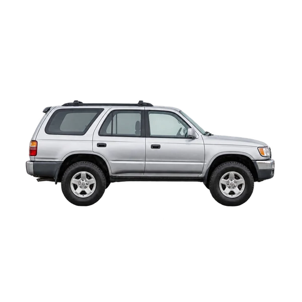 Toyota 4-Runner 1995 باللون فضي، منظر منظر جانبي (باتجاه اليمين)