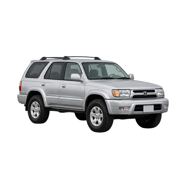 Toyota 4-Runner 2000 en plateado, vista frontal tres cuartos (hacia la izquierda)