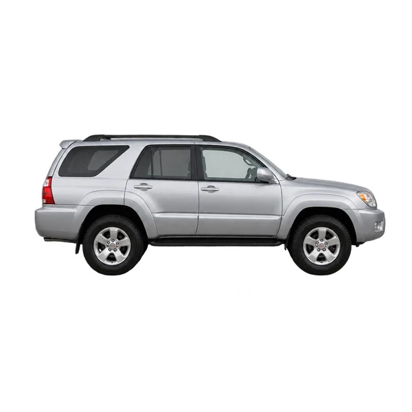 Toyota 4-Runner 2005 en plateado, vista lateral (hacia la derecha)