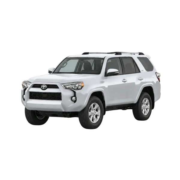 Toyota 4-Runner 2017 prata, vista dianteira em três quartos (voltada para a esquerda)