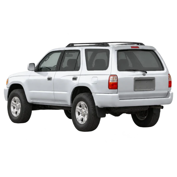 Toyota 4Runner 2000 argent, vue trois-quarts arrière (orienté vers la gauche)