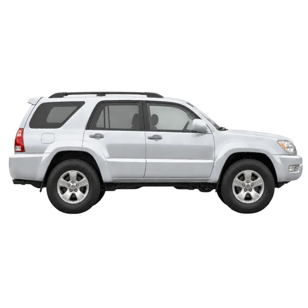 Toyota 4Runner 2008 en plateado, vista lateral (hacia la derecha)