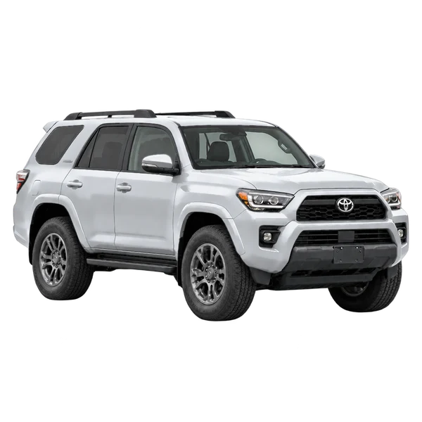 2027 Toyota 4Runner in Silber, Ansicht: Dreiviertelansicht vorne (nach rechts)