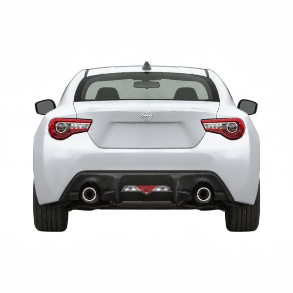 Toyota 86 2020 en plateado, vista trasera