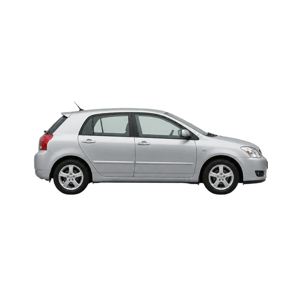 Toyota Allex 2005 argent, vue profil (tourné vers la droite)