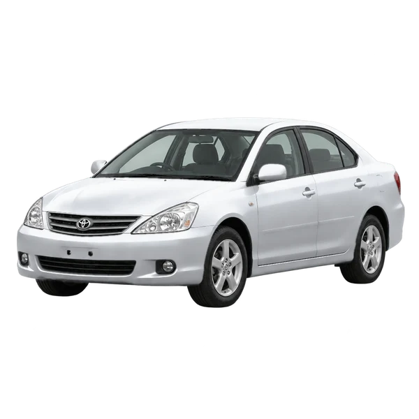 シルバーの2002 Toyota Allion(フロントスリークォーター(左向き)ビュー)