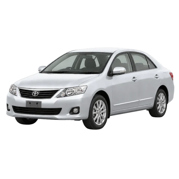 Toyota Allion 2009 argent, vue trois-quarts avant (orienté vers la gauche)