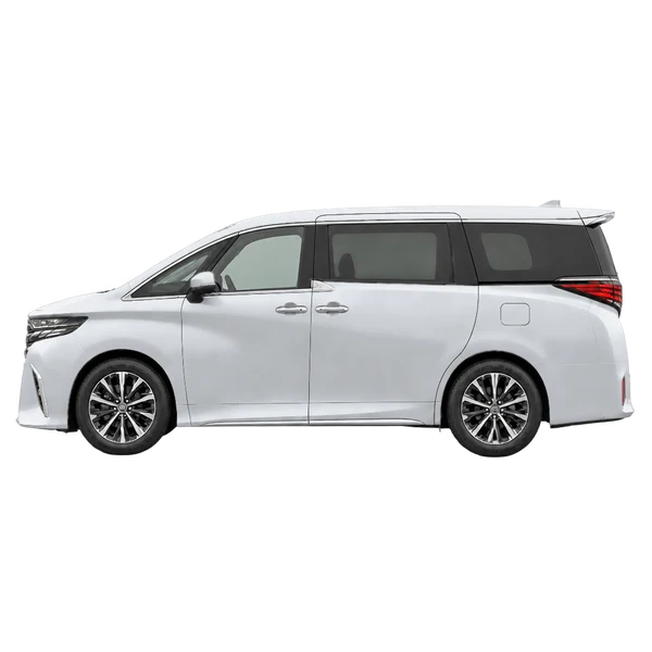 2026 Toyota Alphard in Silber, Ansicht: Seite (nach links gerichtet)