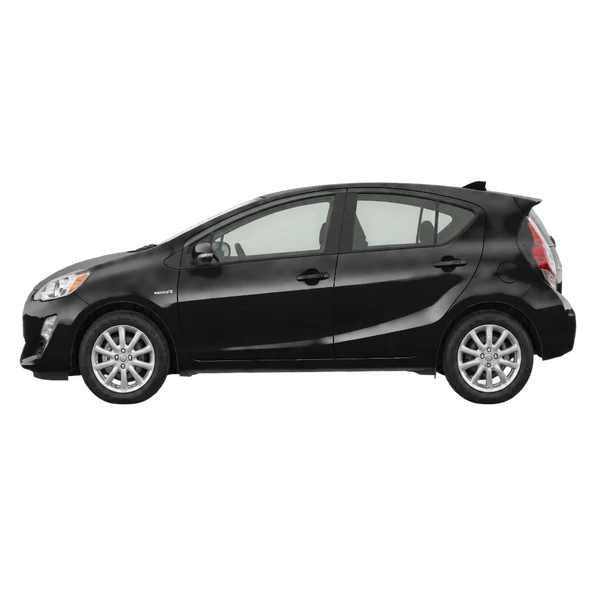 ブラックの2015 Toyota Aqua（側面（左向き）ビュー）