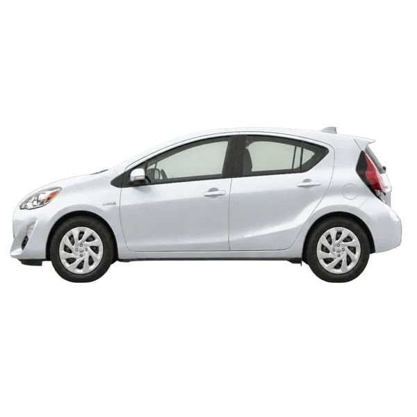 シルバーの2016 Toyota Aqua（側面（左向き）ビュー）