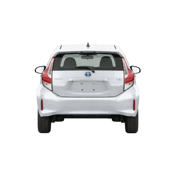 Toyota Aqua 2017 en plateado, vista trasera