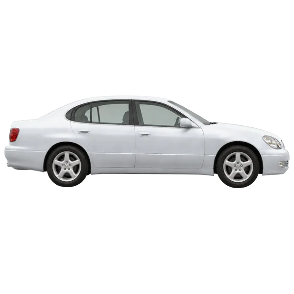 Toyota Aristo 2000 en plateado, vista lateral (hacia la derecha)