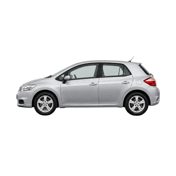 シルバーの2010 Toyota Auris TR D-4D（側面（左向き）ビュー）