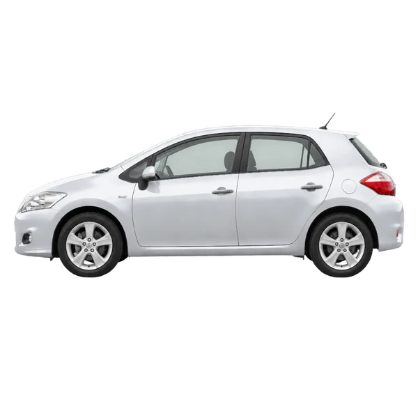 Toyota Auris 2011 prata, vista lateral (voltada para a esquerda)
