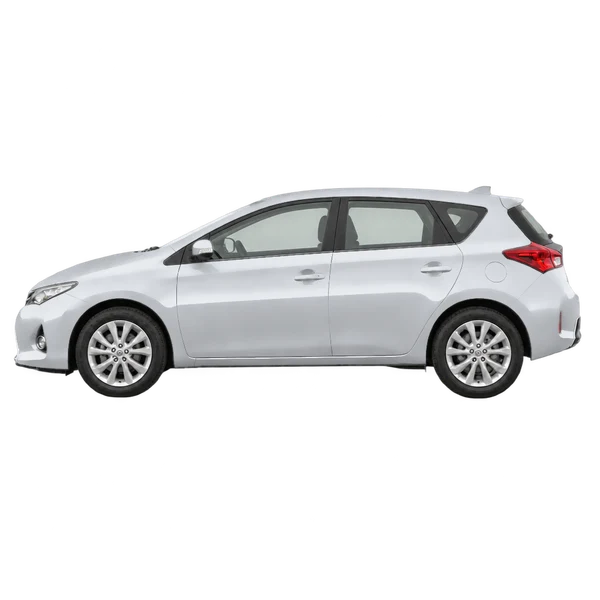 Toyota Auris 2014 prata, vista lateral (voltada para a esquerda)