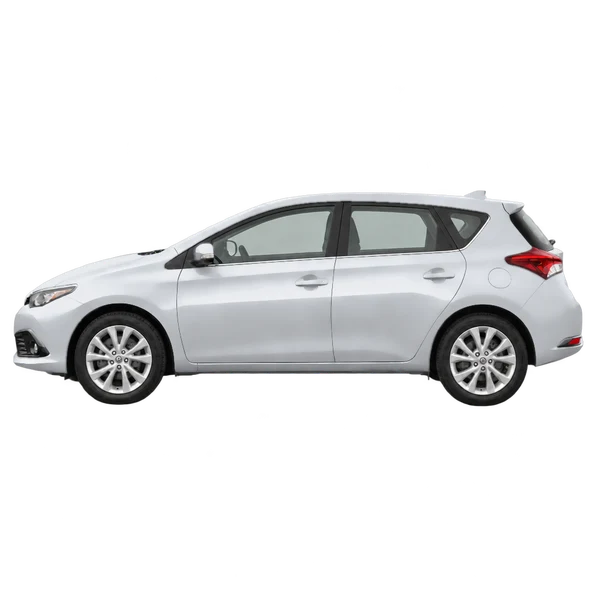 Toyota Auris 2016 prata, vista lateral (voltada para a esquerda)
