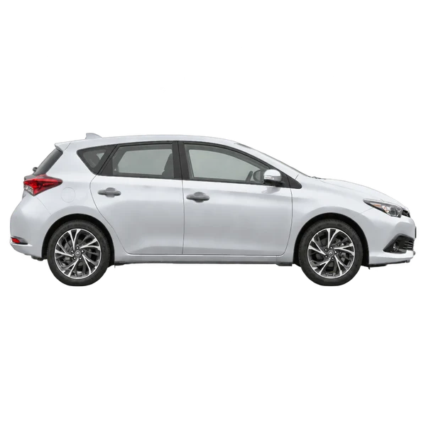 Toyota Auris 2019 باللون فضي، منظر منظر جانبي (باتجاه اليمين)