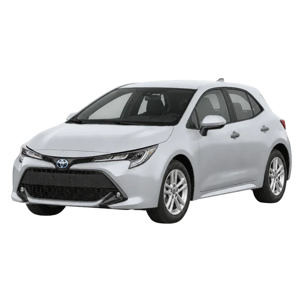 2020 Toyota Auris in Silber, Ansicht: Dreiviertelansicht vorne (nach links gerichtet)