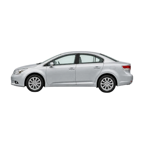 2010 Toyota Avensis T2 in Silber, Ansicht: Seite (nach links gerichtet)