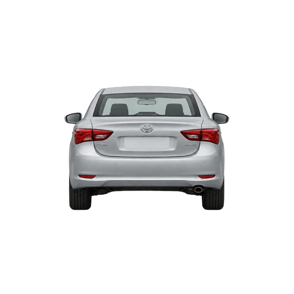 Toyota Avensis 2015 en plateado, vista trasera