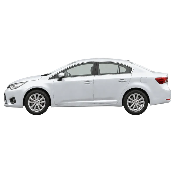 Toyota Avensis 2016 prata, vista lateral (voltada para a esquerda)